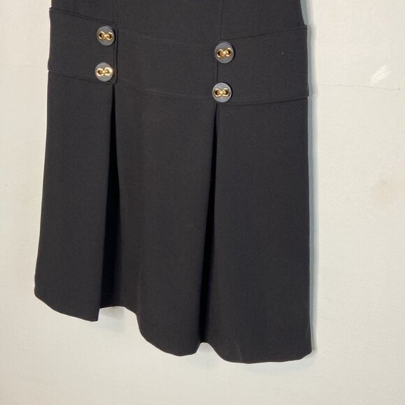 Eliza J Black 70s Inspired Pleated Skirt Classic Dress - Picture 4 of 11